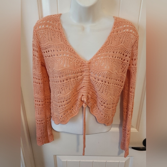 Ultra Flirt Juniors' Ruched Knit Sweater - For Macy's Size Small | Like New - Picture 4 of 6